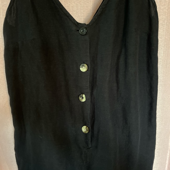 Black linen jumpsuit by TopShop, size us 2 - Picture 3 of 5